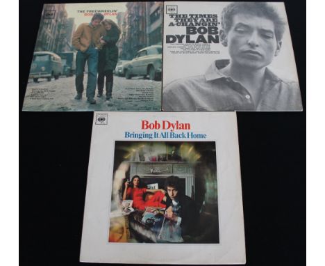 BOB DYLAN - UK MONO ORIGINAL LPS - Ace pack of 3 x original UK '33' mono pressing LPs. Titles are The Freewheelin' Bob Dylan 