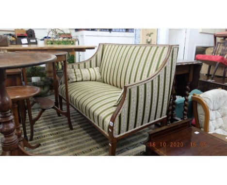 A mahogany salon sofa