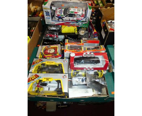 Two trays containing a large quantity of mixed scale Formula 1 interest and sports car diecast vehicles, to include Onyx, Bur