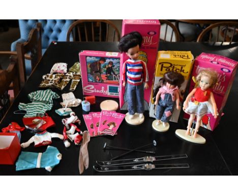 Pedigree doll 'That Rascal Patch' (Sindy's little sister) to/w boxed Ideal 'Tammy' and 'Pepper', various clothing and accesso