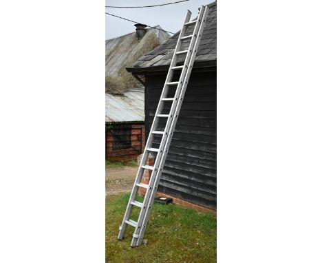 A Youngman two section alloy ladder 