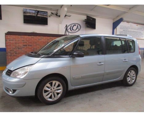 Make &amp; Model: Renault Espace Quest DCI 150Date of Reg: DV09 WNNColour: Bluecc: 1995MoT: 13-11-2021Fuel Type: DIESELMileag