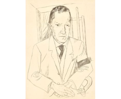 MAX BECKMANN (1884 Leipzig - 1950 New York City) Bildnis Reinhard PiperLithographie auf Van Gelder Zonen-Bütten. 1921.59,2 x 