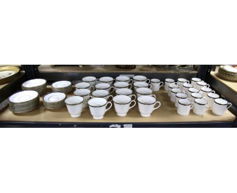 Royal Worcester "Carina" a large and comprehensive dinner and tea service for 16, ( lacking 1 dinner plate ), comprising 15 d