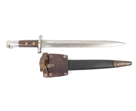 Pat. 1888 MKI Bayonet by Sanderson with scabbard and leather frog