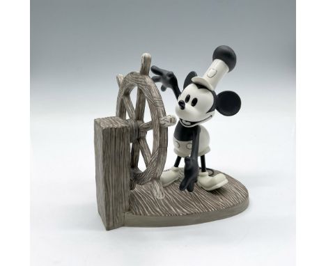 Collectors Society 5-year anniversary sculpture colored in black and white at the steamboat wheel. Walt Disney Collection bac