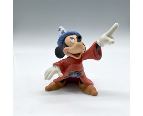Porcelain figure from the movie Fantasia. Dressed in his blue magician's hat, red cloak and white gloves. Walt Disney Collect