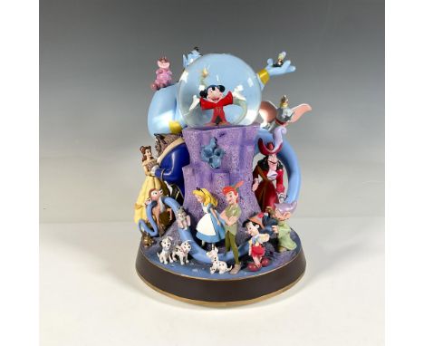 Celebrating Disney's many characters and years of happiness the Snow globe plays, Friends Like Me and lights up. Walt Disney 