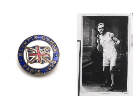 A 1924 PARIS OLYMPICS GREAT BRITAIN TEAM ENAMEL LAPEL BADGE By Fattorini &amp; Sons, Bradford  Provenance: Harry Dingley, Gla