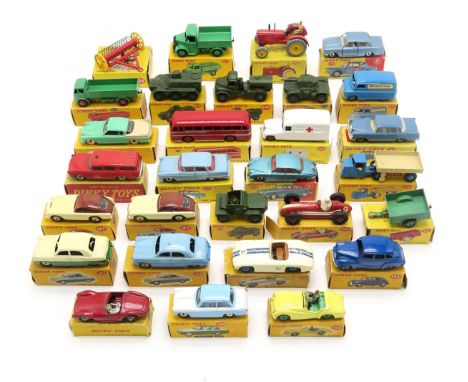 A COLLECTION OF BOXED DINKY TOYS MODEL VEHICLES Comprising 162 Ford Zephyr Saloon (x2: 1 red, 1 blue), 189 Triumph Herald, 13