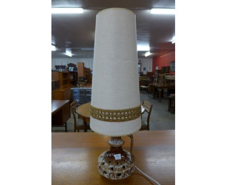 A West German stein Keramik table lamp