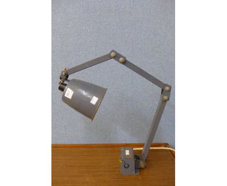 A Memlite industrial anglepoise work lamp