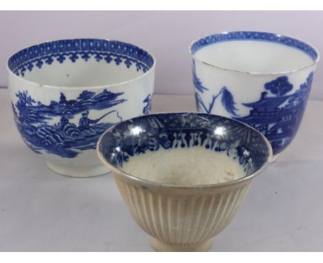 WORCESTER TEA BOWL AF AND 2 OTHERS, JOHN PINNICK COLLECTION