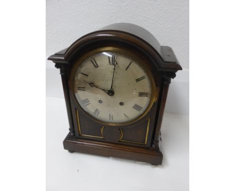 EDWARDIAN MAHOGANY CASED BRACKET CLOCK, FATTORINI AND SONS, BRADFORD, 8 DAY MOVEMENT