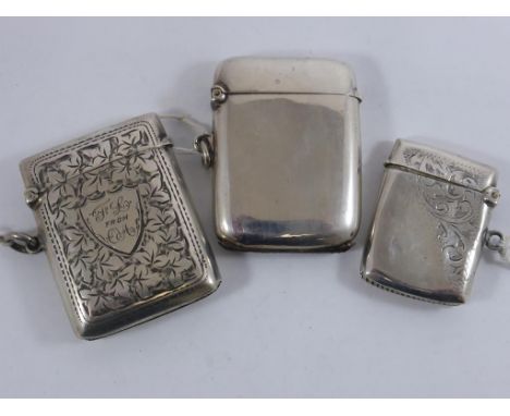 3 MISC. SILVER VESTA CASES