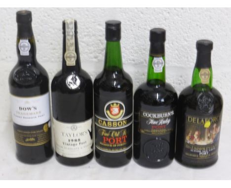 PORT, 5 BOTTLES INC. 1985 TAYLORS VINTAGE