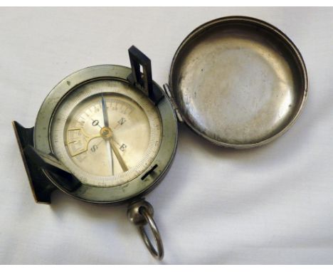 WWI COMPASS CLINOMETER, A RARE INSTRUMENT IN WORKING CONDITION, MANUFACTURED BY MORIN, FRANCE, COMPASS DIA. 80mm
