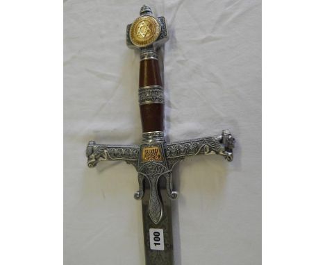 MARTO SWORD KING SOLOMON SILVER SWORD 94CM BLADE TO HILT, POSS. MA586-2