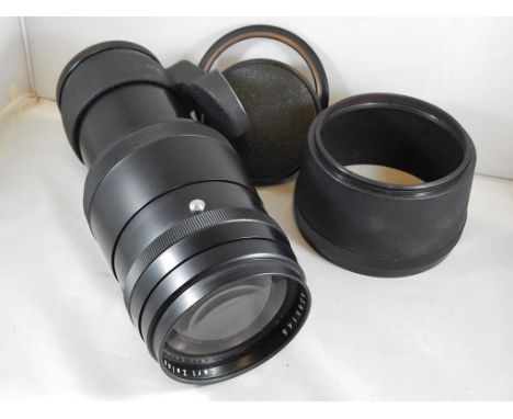 CAMERA LENS SONNER 4/300 6385146 CARL ZEISS JENA WITH MOUNT & LEATHER CASE