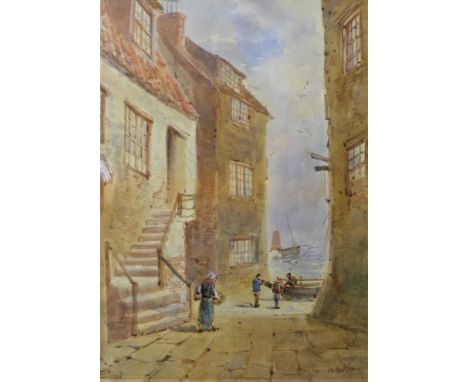 E. Nevil, Whitby, watercolour, 35 x 25cms, framed