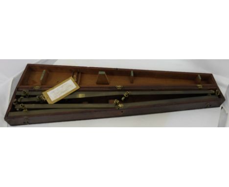 Precision Brass Pantograph, signed Troughton & Simms, London, c.1830, in original mahogany case, with a lock, working, 37”l