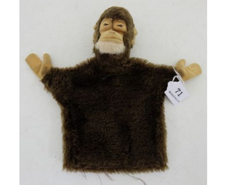 Steiff Monkey Hand Puppet, 9”h 