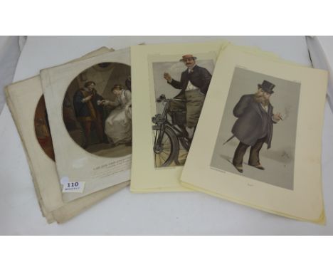 9 x Anjelica Kaufmann Lithograph proofs & 24 modern “Vanity Fair” prints