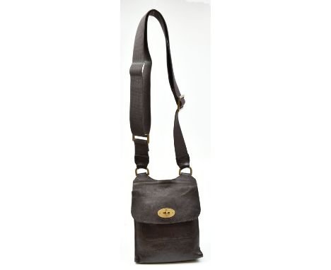 MULBERRY; a tan leather cross-body 'Anthony' bag with adjustable shoulder strap and gold toned hardware, no. 456793, with dus