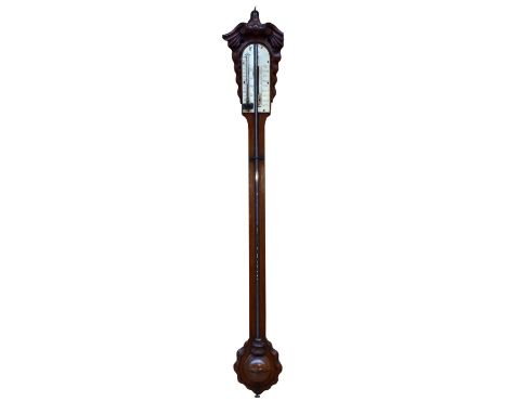 A late 19th/early 20th century carved oak stick barometer for restoration, length 103cm.Additional InformationWe would not po