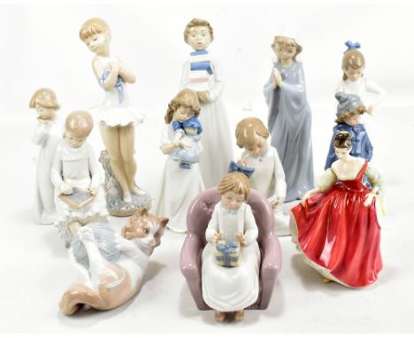 NAO; eleven predominantly child figures and a Royal Doulton HN2832 'Fair Lady' figure (12).Additional InformationSome with lo