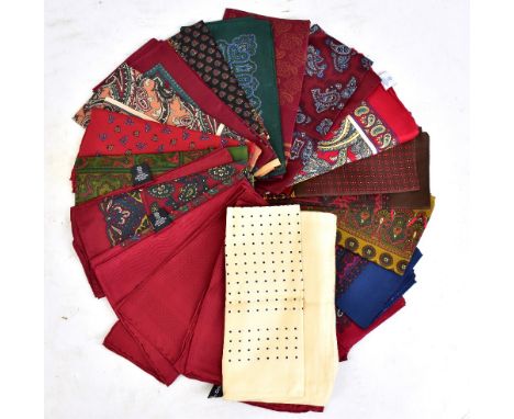LIBERTY; a quantity of gentleman's silk handkerchief in Paisley, animal and spot print (27).Footnote: belonged to vendor's fa