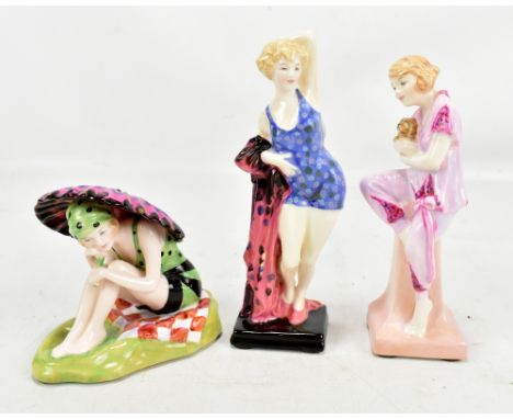 ROYAL DOULTON; three 'Archives The Bathers Collection' comprising HN4245 'Sunshine Girl', HN4246 'The Swimmer', and HN4247 'L