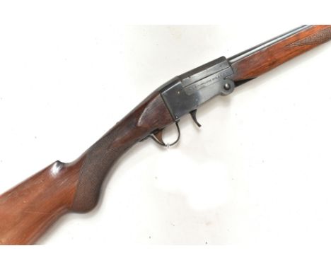 BOEHLER BLITZ; a .410 single barrel folding shotgun with 27" barrel and 2" chambers, with chequered walnut stock. SN:1907.Add