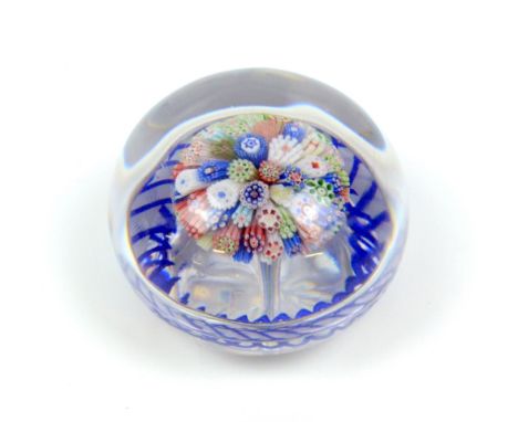 BACCARAT; a 19th century 'Mushroom' paperweight, with star cut base, diameter 6cm, unsigned.Additional InformationLight surfa