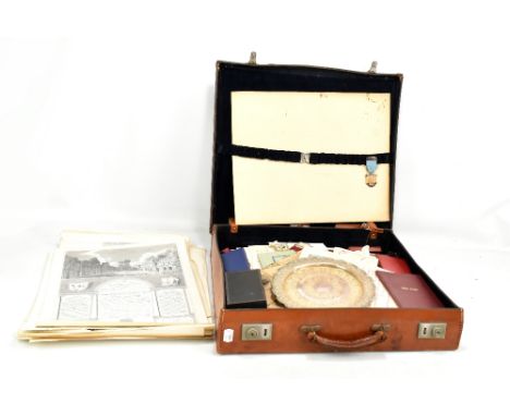 An interesting and varied collection of Masonic jewels, regalia and documentation related to Brother George Hinchcliffe, a me