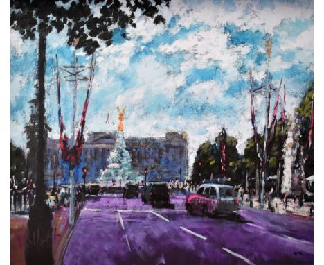 TIMMY MALLETT; signed limited edition print, 'Celebrating on the Mall', no.6/195, signed lower left, 43.1 x 50.8cm, framed. (