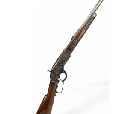 WINCHESTER; a deactivated .32 (W.C.F) 'Model 1873' lever-action rifle, number 25059B, the 'Third Model' receiver and later pr