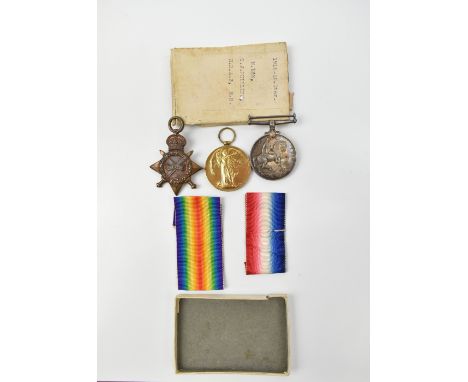 A WWI Royal Naval Medal trio awarded to M.132 T.J. Phillips E.R.A.3 R.N.