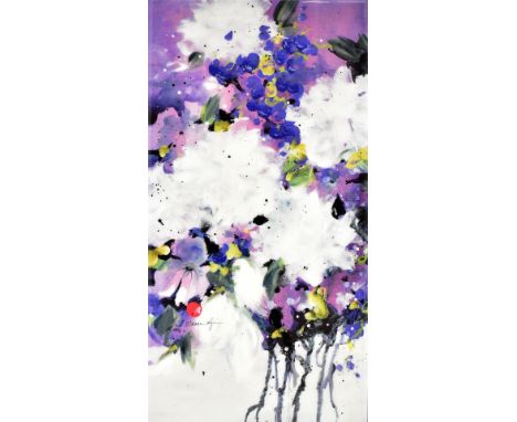 DANIELLE O'CONNOR AKIYAMA (b.1957); a signed embellished limited edition print 'Posterity I', no. 60/195, signed lower left, 