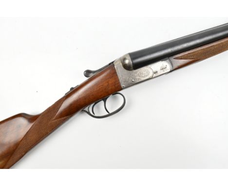 PARKER HALE; a Spanish made 12 bore side-by-side boxlock double trigger ejector shotgun with 25" barrels mounted with raised 