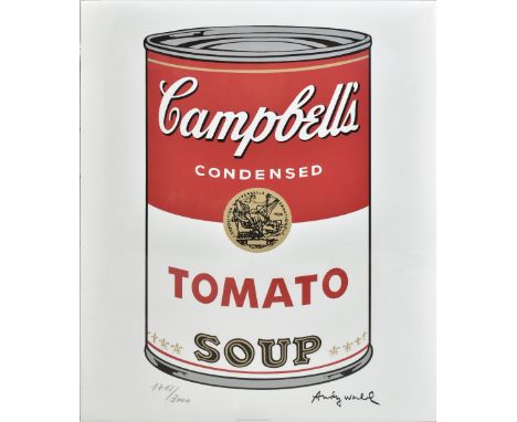 AMENDED AFTER ANDY WARHOL (1928-1987); a limited edition lithograph print, 'Tomato Soup, From Campbell's Soup I', 1712/3000, 