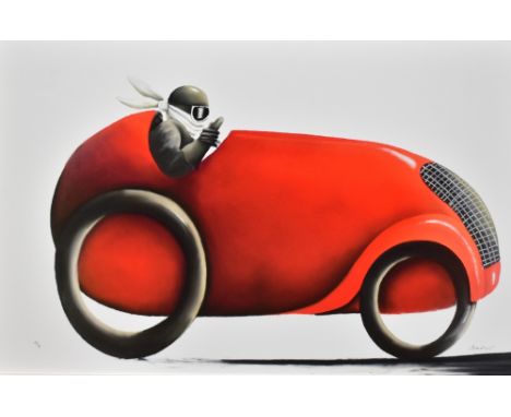 MACKENZIE THORPE (b. 1956); a signed limited edition giclée&nbsp;print on board, 'Fastest Car in the world', no. 49/75, signe