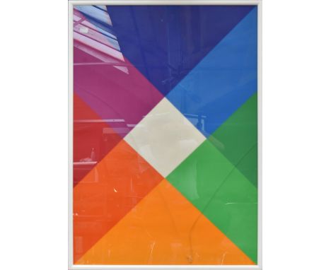 AFTER KEITH PAUL; a print, colourful abstract study, unsigned, 81 x 57cm, framed and glazed (glass af).Additional Information