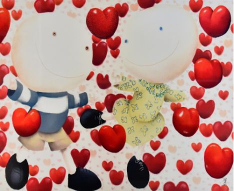 MACKENZIE THORPE (b.1956); a signed limited edition print, 'Dancing in Love', no. 9/295, signed lower right, 60.9 x 45 cm, fr