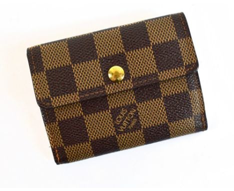 LOUIS VUITTON; a Damier Graphite canvas Marco coin purse/wallet, 10 x 8 x 2cm, with dust bag and original box.