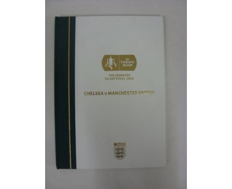 CUP FINAL, 2018, a rare hardback limited edition football programme, Chelsea v Manchester United [At Wembley], Number 433/500