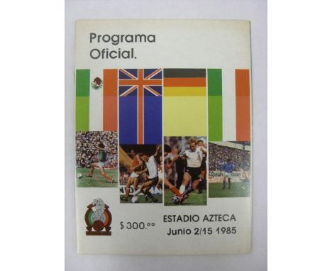 MEXICO, 1985, Azteca Tournament, a football programme/tournament brochure, for games played between 2nd-15th June 1985, featu