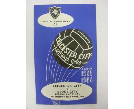 CUP FINAL, 1964, Football League Cup, a programme from the 2nd leg game, Leicester City v Stoke City, played on 22/04/1964 (g