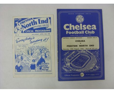 TOM FINNEY, 1956-1960, two football programmes relating to Tom's career, his final game for Preston North End v Luton Town pl