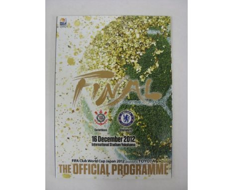 CUP FINAL, 2012, FIFA Club World Cup Final, a football programme, from the fixture Corinthians Paulisa v Chelsea, played in Y